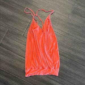 Vibrant Coral Sleeveless Top